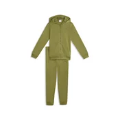 PUMA Scribble Hooded Full-Zip Tracksuit Youth, Age, Olive Green, 7-8Y