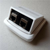 Dvojna vtičnica ABB TANGO 2xRJ45 cat5e STP bela