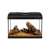 Akvarij STARTUP 40 LED RAVEN ČRN + Dragon Whisper River Kit