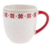 Bela porcelanasta skodelica 630 ml Knitting – Dakls