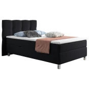 Carryhome POSTELJA Z VZMETNICO 120 cm x 200 cm , tekstil črna