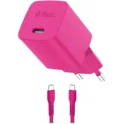 Punjač ttec - SmartCharger, 45W, USB-C, ružičasti