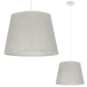 GH VISEČA SVETILKA, LANENI STOŽEC, BELA, 1-PLOSKA, SVETLO BEŽ SENČNIK, L01 38 CM