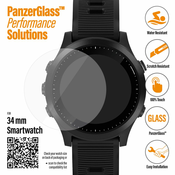 PanzerGlass zaščitno steklo SmartWatch za različne vrste pametnih ur, prozorno, 34 mm (3606)