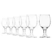 6-piece water glass set, made of glass, 270ml, Ducale - Borgonovo