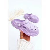 Kids foam slippers Crocs purple Cloudy