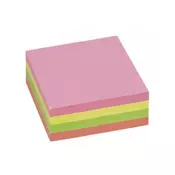 Kocka samolepljiva 75x75 400lis. Mix NEON
