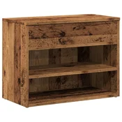 Vidaxl Lavica za čevlje iz starega lesa 60x30x45 cm Inženirski les