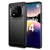 TPU gel maska Brushed Carbon za Xiaomi Redmi Note 14 Pro Plus 5G - crn
