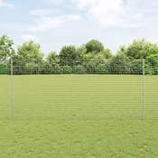 vidaXL vidaXL Euro ograja z 10 U stebrički Srebrna 1,4x10 m Jeklo, (22085079)