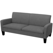 VIDAXL dvosed (180x65x76cm), temno siv