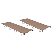 vidaXL Kamp postelja 2 kosa 180x60x19 cm oksford blago in jeklo taupe