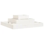 vidaXL vidaXL Visoka greda bela 80x80x27 cm trdna borovina, (20759154)