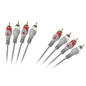 slomart Kabel 4x RCA - 4x RCA, 1,8m, Siva