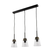 Jupiter 1682 - Luster na sajli DOMINO 3xE27/60W/230V prozirna