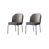 Hanah Home Set trpezarijskih stolica Dore 168 V2, 2 komada, Antracit