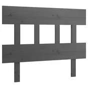 Vidaxl Posteljno vzglavje sivo 103,5x3x81 cm trdna borovina