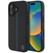 Mercedes MEHMP16S23RURBK iPhone 16  6.1 black hardcase MB Blue Line Leather MagSafe (MEHMP16S23RURBK)