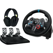 Logitech G29 Driving Force volan za PC/PS4/PS5 + bežicne slušalice G435 991-000539