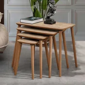 Hanah Home Set klub stolova Luci, 4 komada, Boja hrasta