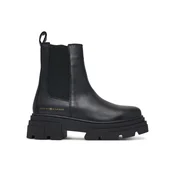 Tommy Hilfiger Gležnjarji Chelsea Leather Chunky Chelsea Boot FW0FW09679 Črna