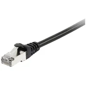 EQUIP Equip 605590 RJ45 omrežni kabel\, Patch kabel CAT 6 S/FTP 1.00 m črna pozlačeni konektorji 1 kos, (20421447)