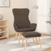 vidaXL vidaXL Stol za sproščanje s stolčkom za noge taupe blago, (20934844)
