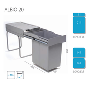 ALVEUS sustav odvajanja otpada sa dvostrukom posudom (2x14 litara) - ALBIO 20 (1090335)