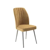 Hanah Home set trpezarijskih stolica Platinum 6 kom, kapucino tkanina Jerry, hromirane metalne noge