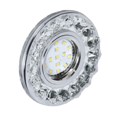 Sk-94 Ch/Tr Gu10 35W+Led Smd 3W 230V Chrome Down Light  Constant Crystalki Clear