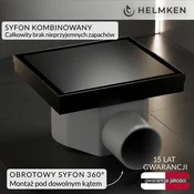 shumee Točkovni odtok Helmken 37400002, 150 x 150 mm, mat črna