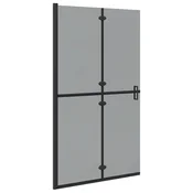 Vidaxl Walk-In tuš stena Črna 110 x 6,5 x 190 cm