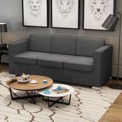 VIDAXL trosed iz blaga (191x73x78 cm), temno siv