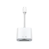 INF Type-C dvojni čitalec kartic (SD+TF) 15M/s, ABS, za MacBook in iPad White, (5000282776)