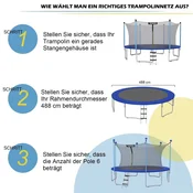 Northix Zaščitna mreža za trampolin O 487 cm za nadomestno mrežo za vrtne trampoline