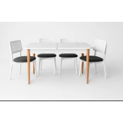 Hanah Home Trpezarijski set Lina, Crno-beli