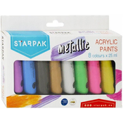 shumee Akrilne barve 8 barv 25 ml metalik STARPAK