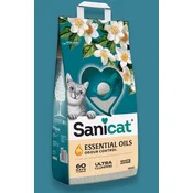 SANICAT Essential Oils Ultra Clumping posip za macke White Jasmine 10kg