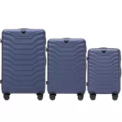 Wings set od tri kofera od ABS materijala veličine V M S plavi