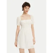 Tommy Jeans Poletna obleka Voile DW0DW21334 Bela Regular Fit