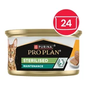 PRO PLAN Sterilised Maintenance pašteta za mačke s piščancem 24 x 85 g