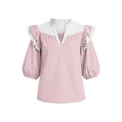 Imily Bela Bluza roza/bela