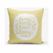 Žuta jastucnica s primjesom pamuka Minimalist Cushion Covers Home Sweet Home, 45 x 45 cm