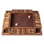 Northix Družabna igra Shut the Box 30 cm borov les 2 do 4
