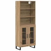 Highboard 2 pcs Umjetnicki hrast Konstruirano drvo