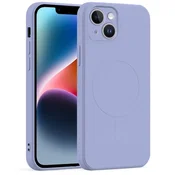 GS Silikonski ovitek Mag za iPhone 14 Plus, vijoličen