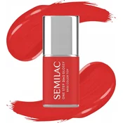 Semilac One Step 3v1 sijajni hibridni lak za nohte, št. 530 Scarlet 7 ml