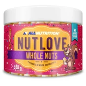 Allnutrition – Nutlove Celotni Oreščki, Arašidi v Beli Čokoladi 300g