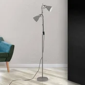 ORION Podna lampa školska na dva mjesta, siva - Dnevni boravak/blagovaonica - Moderan - Sivo - Metal