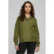 Womens Light Bomber Jacket - Olive